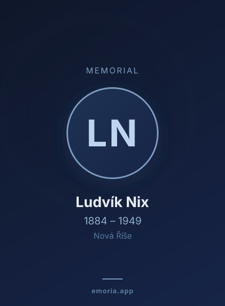 Memorial portrait of Ludvík Nix