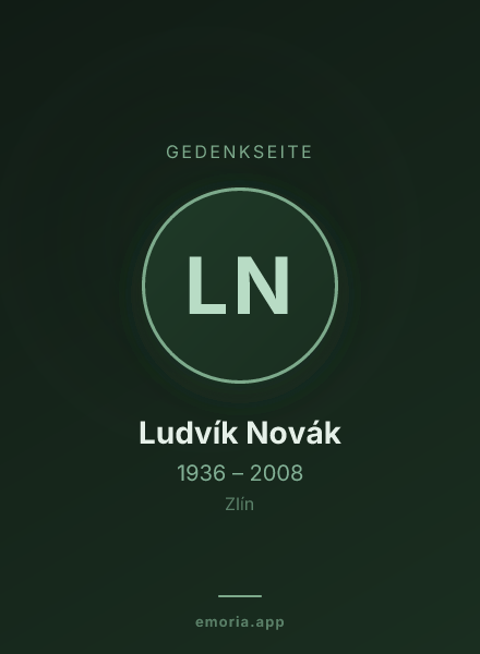 Gedenkportrait von Ludvík Novák