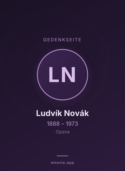 Gedenkportrait von Ludvík Novák