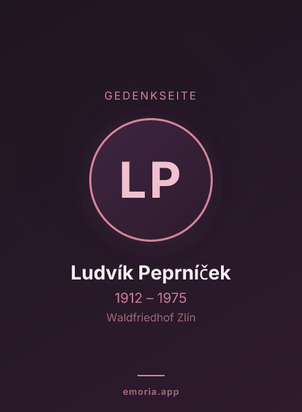 Gedenkportrait von Ludvík Peprníček