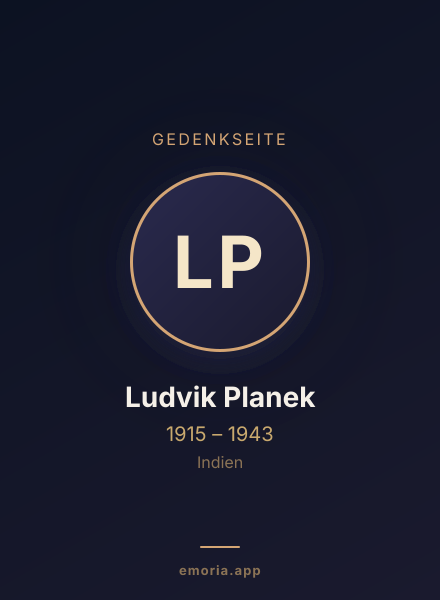 Gedenkportrait von Ludvik Planek