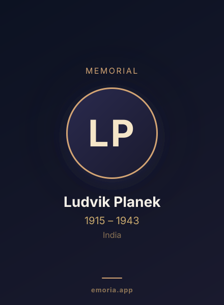 Memorial portrait of Ludvik Planek