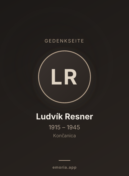 Gedenkportrait von Ludvík Resner