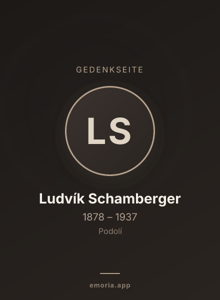 Gedenkportrait von Ludvík Schamberger