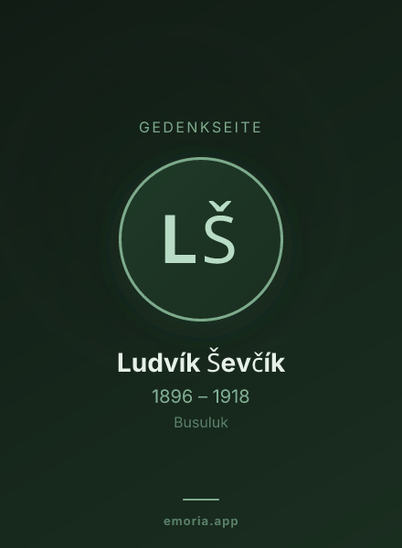 Gedenkportrait von Ludvík Ševčík