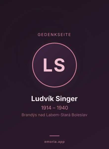 Gedenkportrait von Ludvík Singer