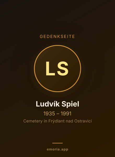 Gedenkportrait von Ludvík Spiel