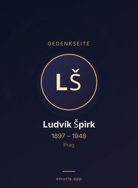 Gedenkportrait von Ludvík Špirk
