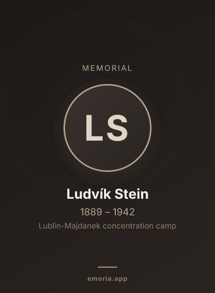 Memorial portrait of Ludvík Stein