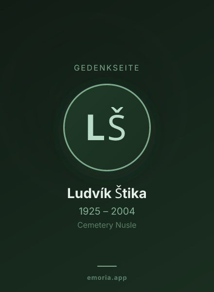 Gedenkportrait von Ludvík Štika