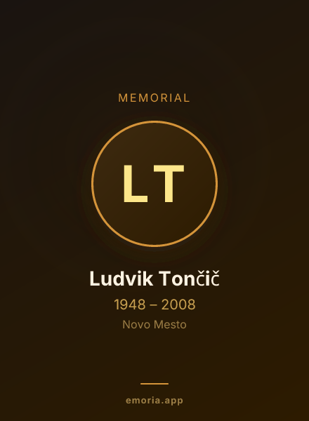 Memorial portrait of Ludvik Tončič