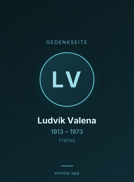 Gedenkportrait von Ludvík Valena