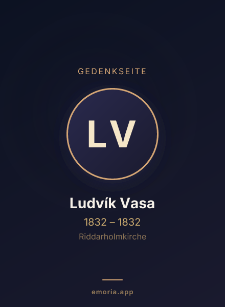 Gedenkportrait von Ludvík Vasa
