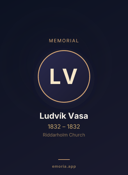 Memorial portrait of Ludvík Vasa