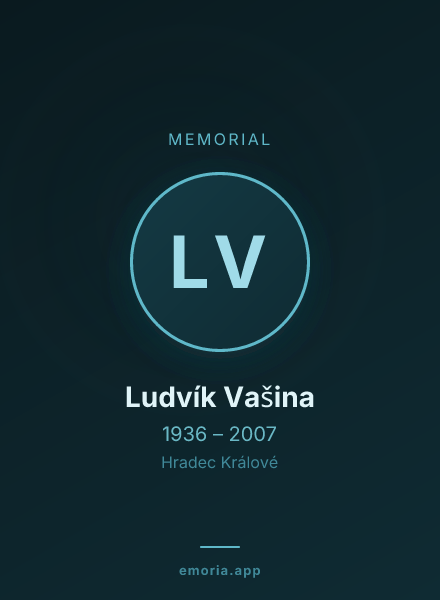 Memorial portrait of Ludvík Vašina