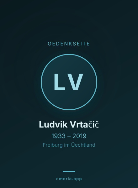 Gedenkportrait von Ludvik Vrtačič
