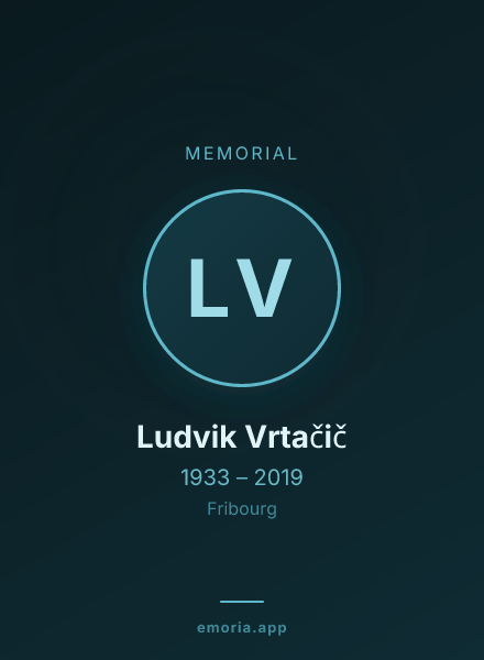 Memorial portrait of Ludvik Vrtačič