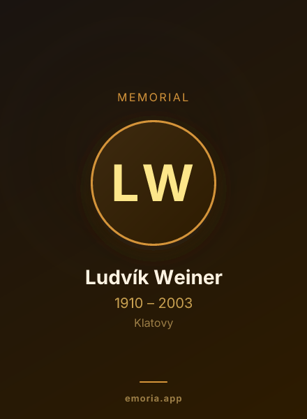 Memorial portrait of Ludvík Weiner