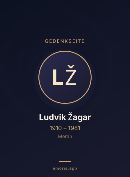 Gedenkportrait von Ludvik Žagar