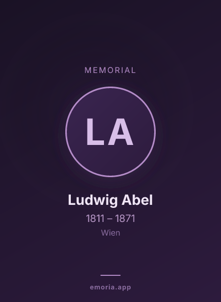 Memorial portrait of Ludwig Abel