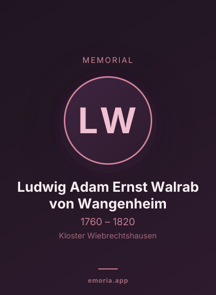 Memorial portrait of Ludwig Adam Ernst Walrab von Wangenheim