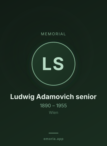 Memorial portrait of Ludwig Adamovich senior