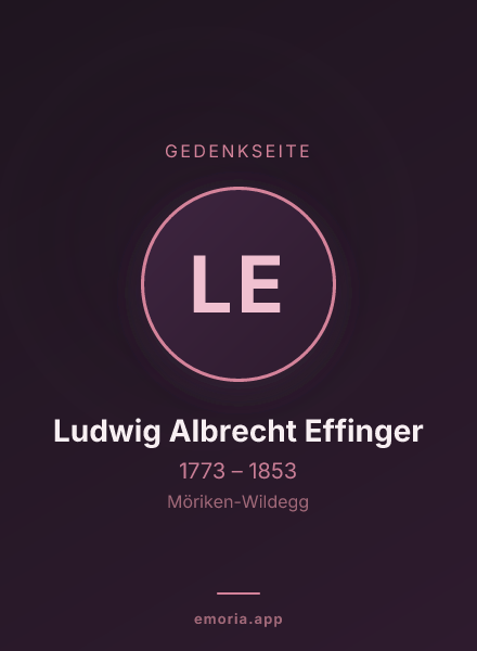 Gedenkportrait von Ludwig Albrecht Effinger
