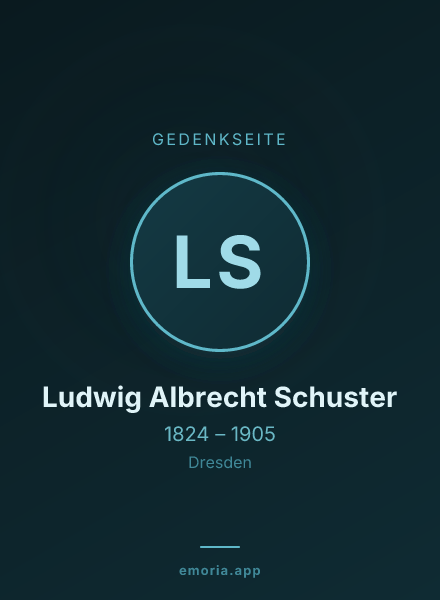 Gedenkportrait von Ludwig Albrecht Schuster