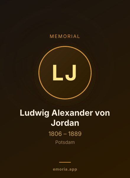 Memorial portrait of Ludwig Alexander von Jordan