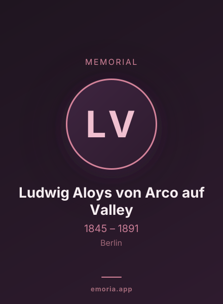 Memorial portrait of Ludwig Aloys von Arco auf Valley