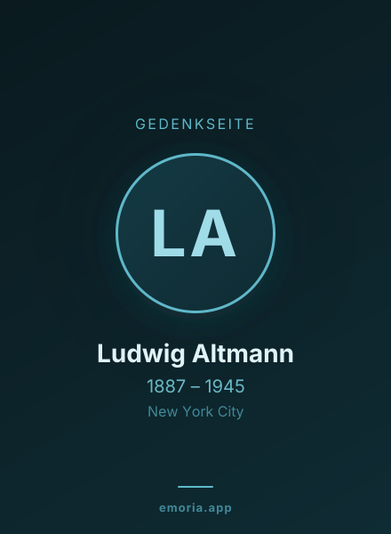 Gedenkportrait von Ludwig Altmann
