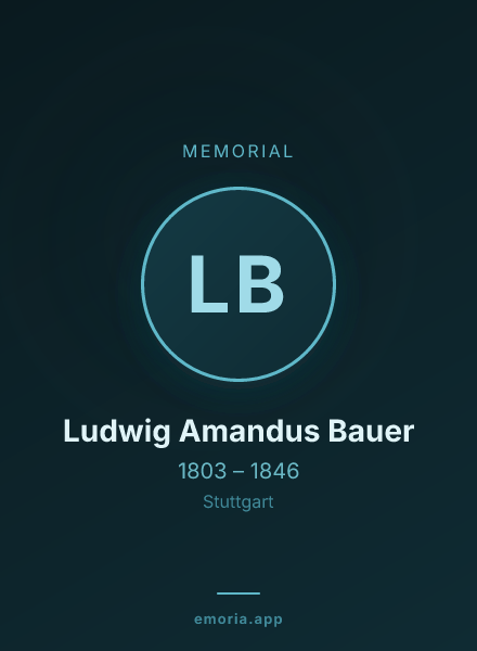 Memorial portrait of Ludwig Amandus Bauer
