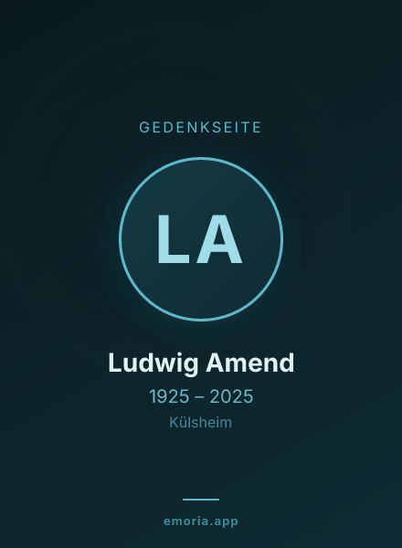 Gedenkportrait von Ludwig Amend