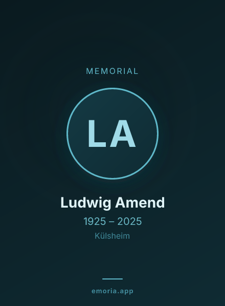 Memorial portrait of Ludwig Amend