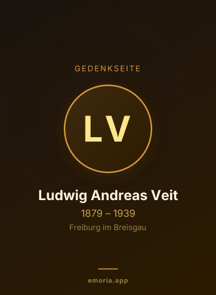 Gedenkportrait von Ludwig Andreas Veit