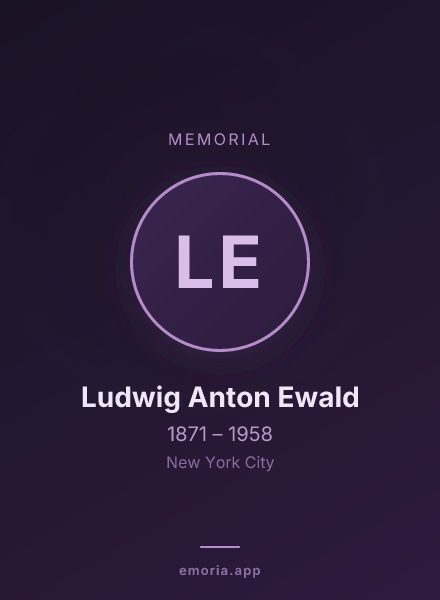 Memorial portrait of Ludwig Anton Ewald