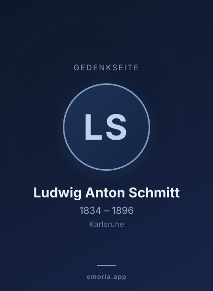 Gedenkportrait von Ludwig Anton Schmitt