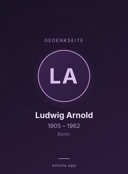 Gedenkportrait von Ludwig Arnold