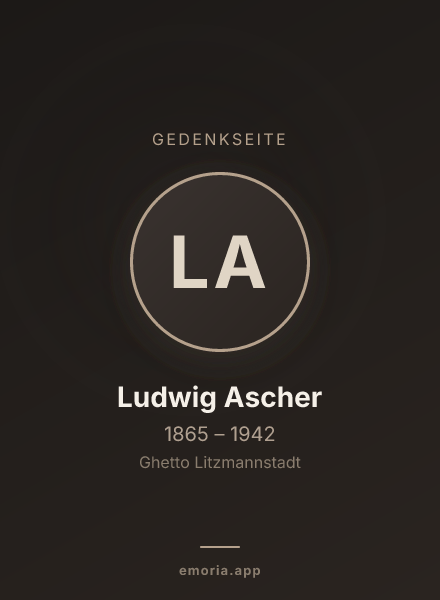 Gedenkportrait von Ludwig Ascher