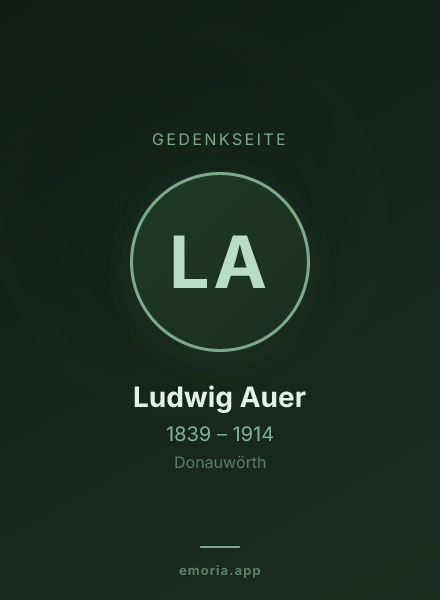 Gedenkportrait von Ludwig Auer