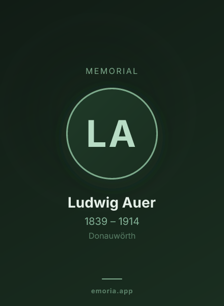 Memorial portrait of Ludwig Auer