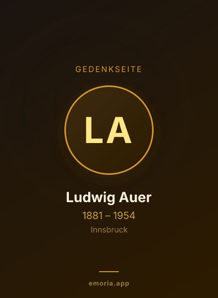 Gedenkportrait von Ludwig Auer