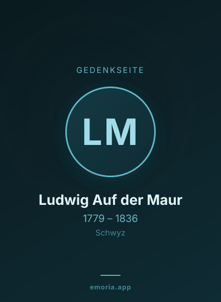 Gedenkportrait von Ludwig Auf der Maur