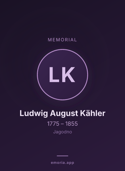 Memorial portrait of Ludwig August Kähler
