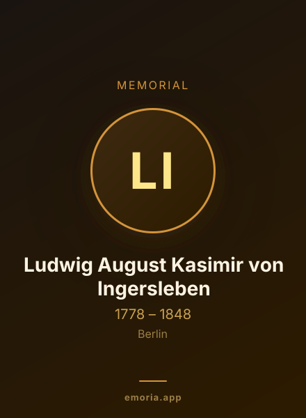 Memorial portrait of Ludwig August Kasimir von Ingersleben