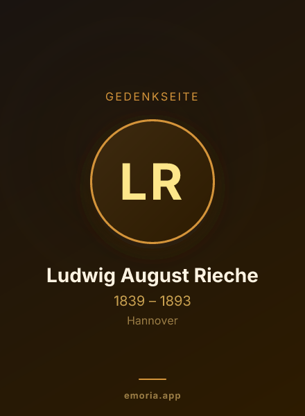 Gedenkportrait von Ludwig August Rieche