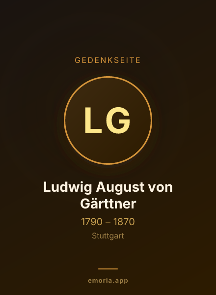 Gedenkportrait von Ludwig August von Gärttner
