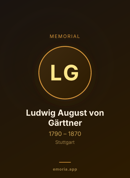 Memorial portrait of Ludwig August von Gärttner