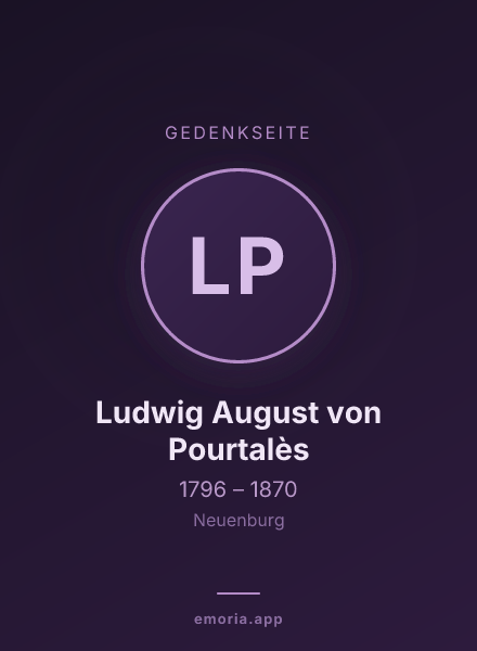 Gedenkportrait von Ludwig August von Pourtalès