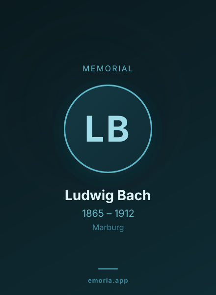 Memorial portrait of Ludwig Bach
